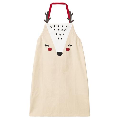 Christmas Kids Rensdyr Forklæde Rød/Beige One Size      Unisex