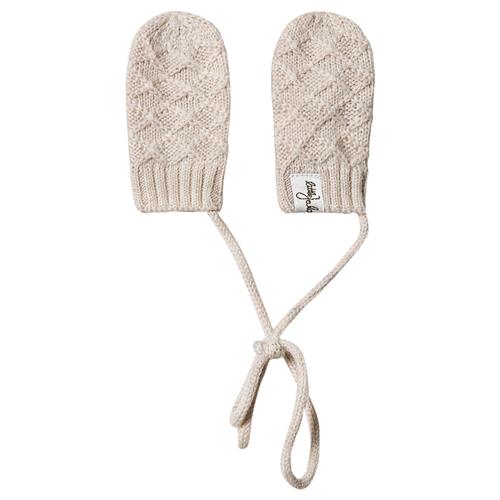 Little Jalo Strikkede Babyvanter Cremefarvede 50/56 cm  Creme  50/56 cm  Unisex