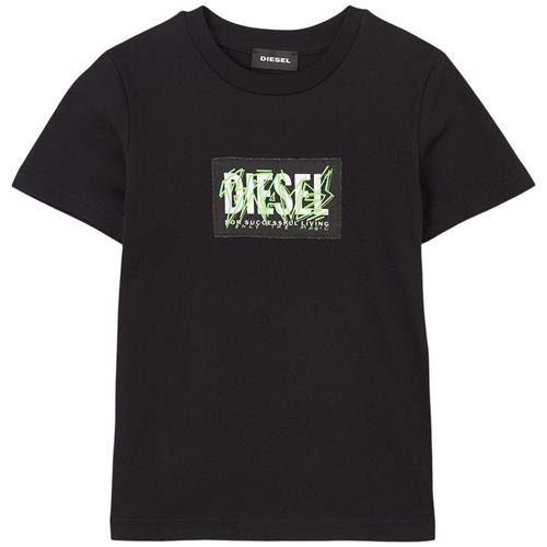 Diesel Logo T-shirt Sort 16 Y  Sort  16 år  Unisex