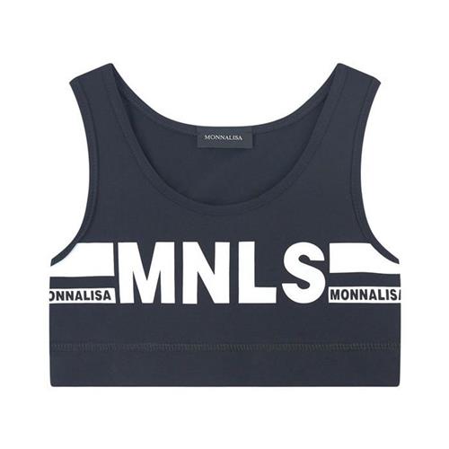Monnalisa Logo Sports-BH Hvid 12 Y  Sort  12 år  kvinde