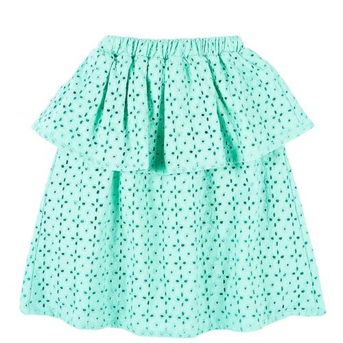 The Campamento Broderie Nederdel Grøn 3-4 Y    3-4 år  kvinde