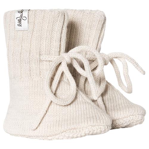 Little Jalo Strikkede Tøffeler Cremefarvede 62/68 cm  Creme  62/68 cm  Unisex