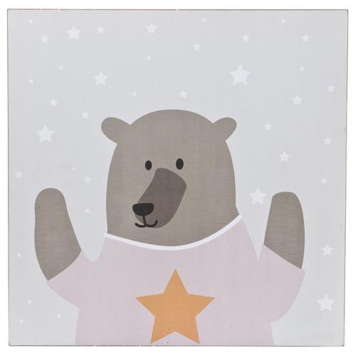 FORM Living Bear Print Plakat Lyserød One Size      Unisex