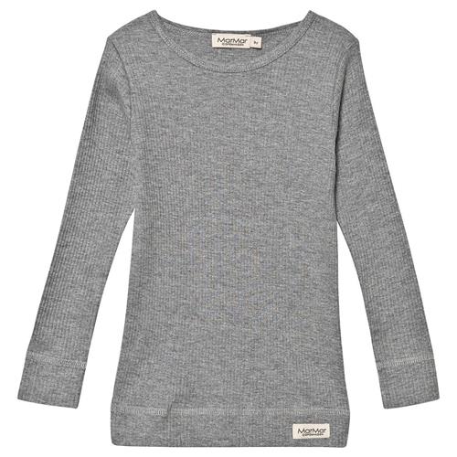 MarMar Copenhagen Rib T-shirt Gråmeleret 6 Y  Grå  6 år  Unisex