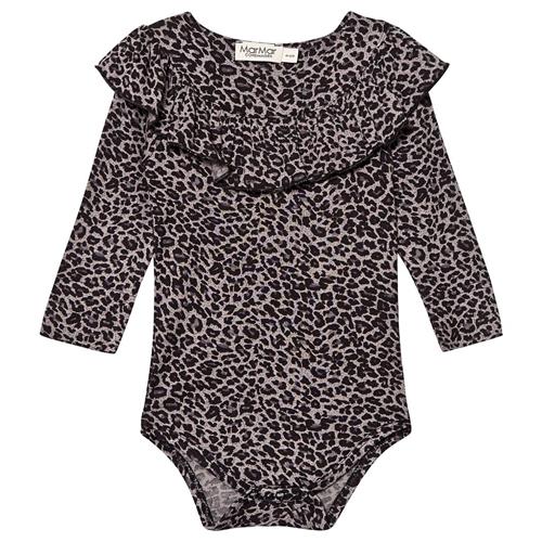 MarMar Copenhagen Bibbi Leo Babybody Grå 9 Months  Grå Dyr 9 måneder  kvinde