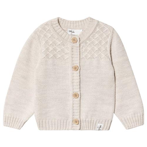 Little Jalo Strikket Cardigan Cremefarvet 74 cm  Creme  74 cm  Unisex