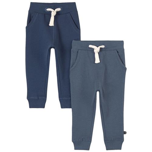 Minymo 2-pak Basic Sweatpants Blå 80 cm    80 cm  mand