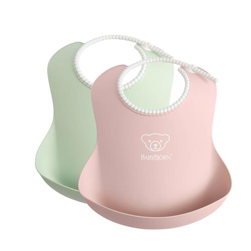 BabyBjörn Baby Bib Powder Pink/Powder Green Stroller      Unisex