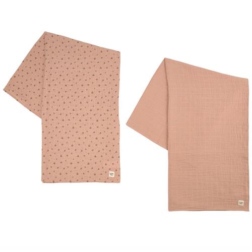 Buddy & Hope 2-pak Muslintæpper Berries/Solid One Size      Unisex
