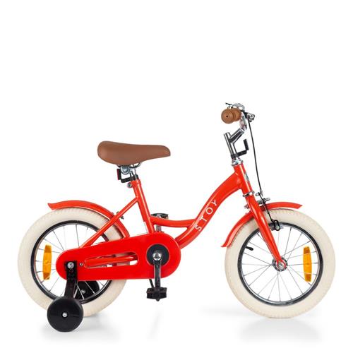 Stoy 14" Vintage Cykel Rød 4-5 Y      unisex