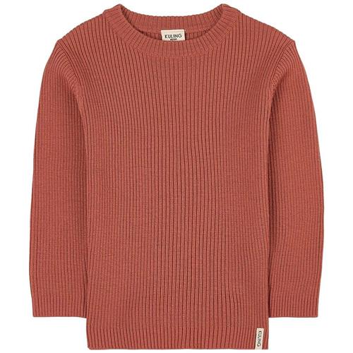 Kuling Ribstrikket Uldsweater Burnt Pink 146/152 cm  Lyserød  146/152 cm  Unisex