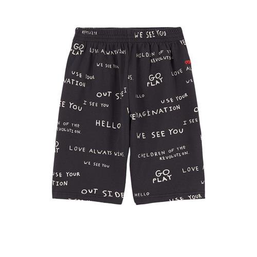 Beau Loves Mønstret Sweatshorts Sort 2-3 Y  Sort  2-3 år  Unisex