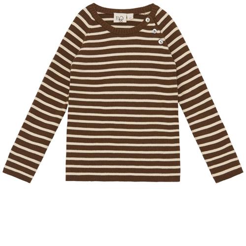 Flöss Flye Stribet Trøje Walnut 74 cm  Brun  74 cm  Unisex