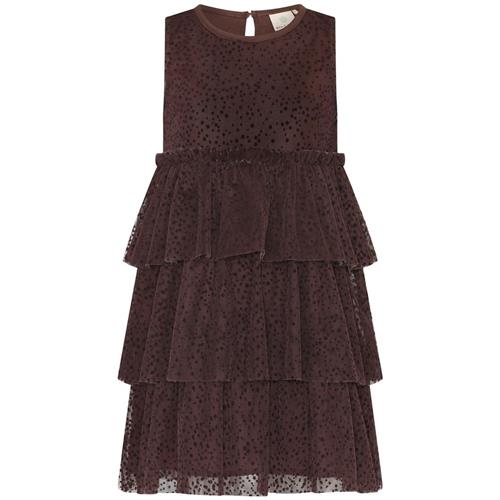 EnFant Mønstret Tylkjole Chestnut 92 cm  Brun  92 cm  kvinde