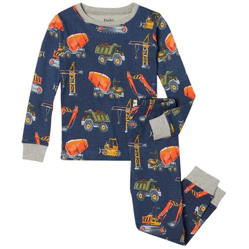 Hatley Mønstret Pyjamas Navyblå 2 Y  Blå  2 år  mand