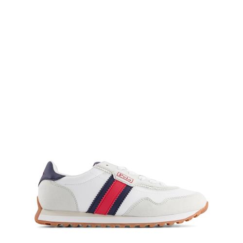 Ralph Lauren Train 89 Sneakere White Tumbled/Grey Microsuede/Navy w/ Red PP 39 EU  Hvid  39 EU  mand