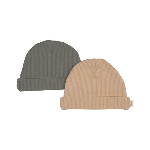 Kuling 2-pak Detroit GOTS Huer Sand/Green 44/46 cm  Grøn  44/46 cm  Unisex