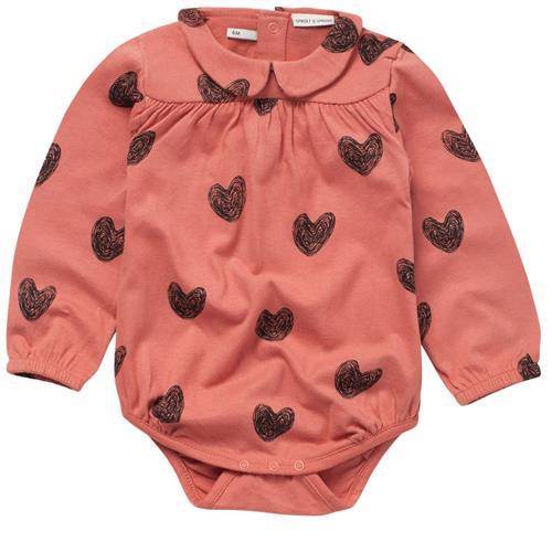 Sproet and Sprout Mønstret Romper Faded Rose 0 months  Lyserød  0 måneder  kvinde