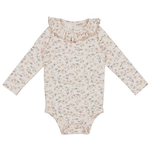 MarMar Copenhagen Berta Blomstret Babybody Star Flower 9 months  Creme  9 måneder  kvinde