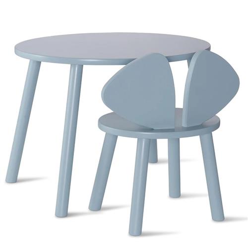 Nofred Mouse Bord Og Stol Sæt Lyseblå One Size      Unisex