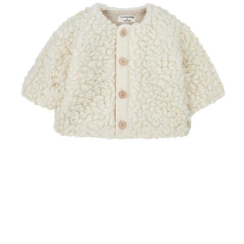 1+ in the family Emmanuel Shearling-jakke Ecru 18 months  Creme    Unisex