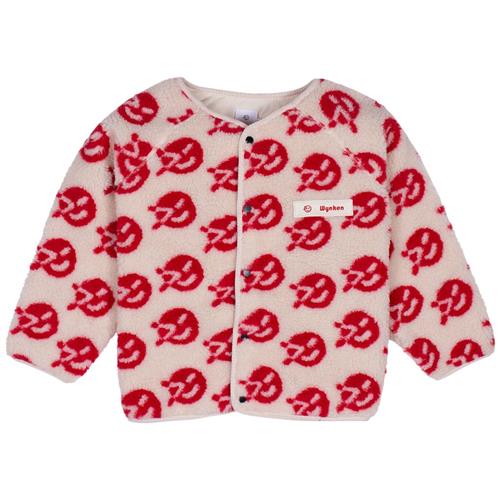 Wynken Logo Bomberjakke Pillar Red/Ecru 12 Y  Creme  12 år  Unisex