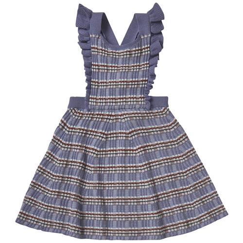 FUB Stripe-Patterned Spencer Kjole Dusty Violet 130 cm  Lilla  130 cm  kvinde