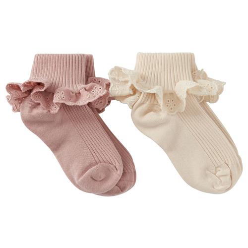 Buddy & Hope 2-pak GOTS Adina Strømper Lyserøde 24-27 EU  Lyserød  24-27 EU  kvinde