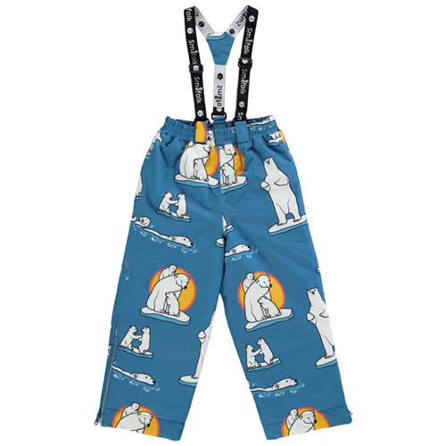 Småfolk Skibukser Polar Bears Solid Blue 4-5 Y  Blå  4-5 år  mand
