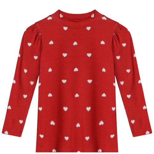 Fliink Kelly Puff Langærmet Bluse Pompeian Red Aop 3 Y  Rød  3 år  kvinde