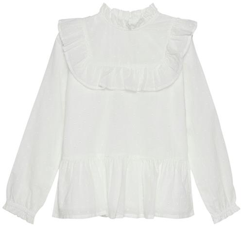 Creamie Bluse Dobby Cloud 104cm  Hvid  104 cm  kvinde