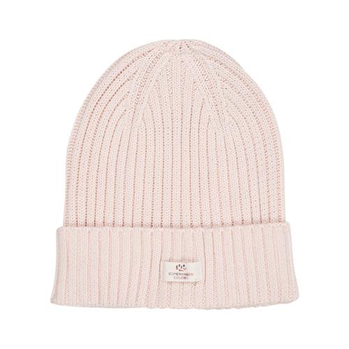Copenhagen Colors Cotton Knitted Classic Beanie  Soft Pink 44/46 cm  Lyserød  44/46 cm  kvinde