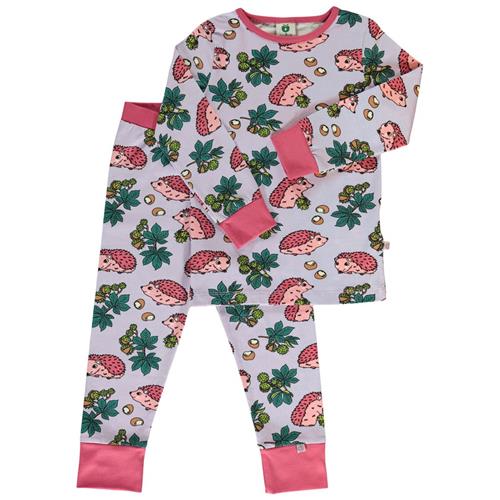 Småfolk Nightwear with hedgehogs  Orchid Petal 7-8 Y  Lilla  7-8 år  kvinde