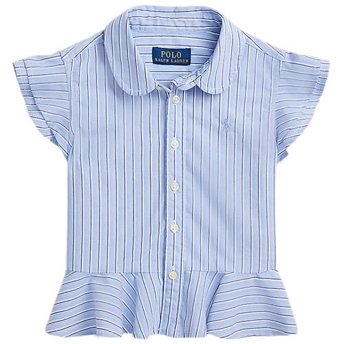 Ralph Lauren Stribet Bluse Blå 130-134 cm  Blå  130-134 cm  kvinde