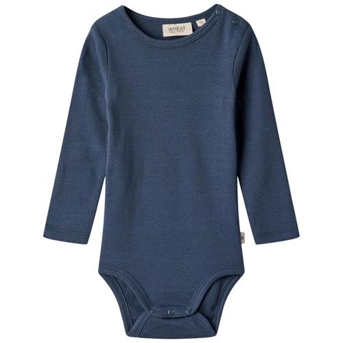 Wheat Spencer Babybody Blue Waves 74 cm  Blå  74 cm  mand