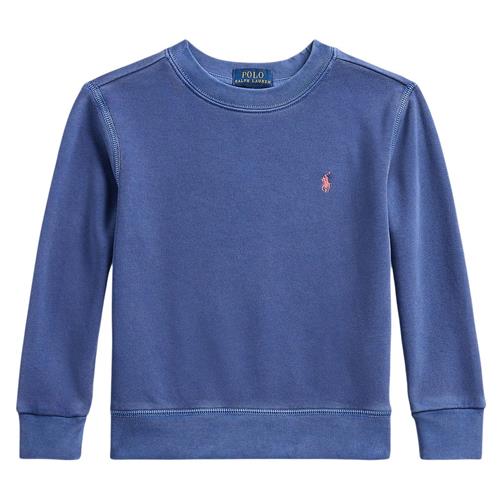 Ralph Lauren Logo Sweatshirt Lys Navy French Terry Sweatshirt Light Navy/C3357  Marineblå    mand