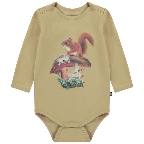 Molo GOTS Foss Babybody Fungi Friends 74 cm  Grøn  74 cm  Unisex
