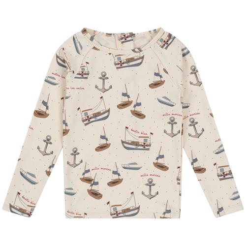 Konges Sløjd Aster Mønstret UV-trøje Sail Away 12 Months  Beige  12 måneder  Unisex