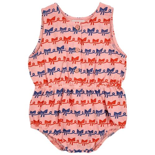 Bobo Choses Ribbon Bow Romper Lyserød 6 Months  Lyserød  6 måneder  kvinde