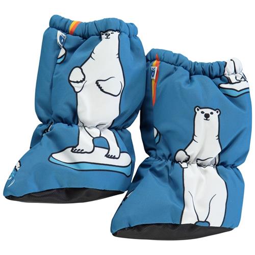 Småfolk Baby Tøffeler Polar Bears Solid Blue 0-6 months  Blå  0-6 måneder  mand