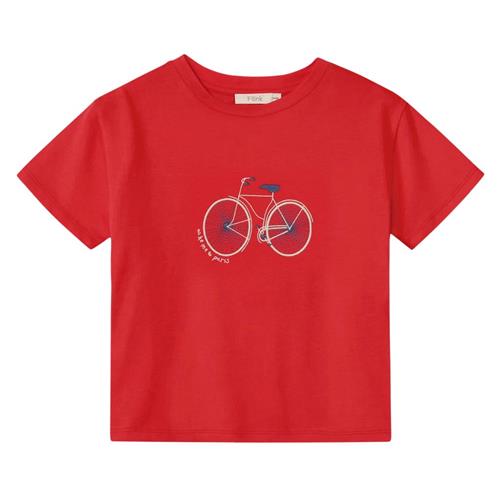 Fliink Sommer Bike T-shirt POMPEIAN RED 2 Y  Rød  2 år  Unisex