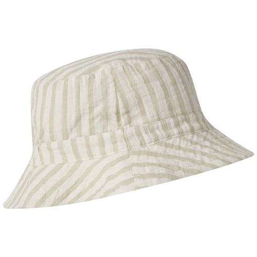 garbo&friends Muslin Bucket Hat Stripe Pebble 42/44 cm  Hvid  42/44 cm  Unisex