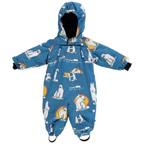 Småfolk Baby-flyverdragt Polar Bears Solid Blue 6-12 months  Blå  6-12 måneder  mand