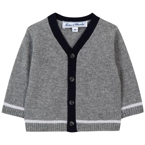 Tartine et Chocolat Cardigan Grå 1 Y  Grå  1 år  mand