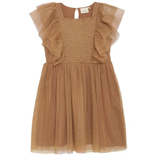 Minymo Glitter Polka Casual Kjole Thrush 98 cm  Brun  98 cm  kvinde
