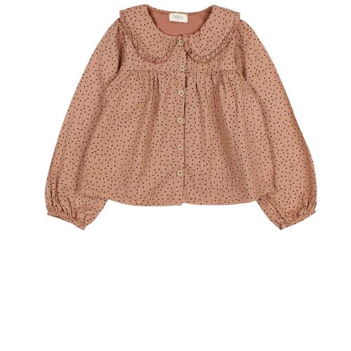 búho Prikket Bluse Cocoa 8 Y  Brun  8 år  kvinde