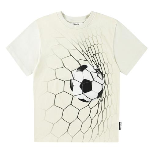 Molo GOTS Riley T-shirt Goal! 104cm  Creme  104 cm  mand