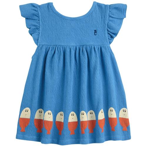Bobo Choses Morning Egg Baby Kjole Med Flæser Blue 3 months  Blå  3 måneder  Unisex