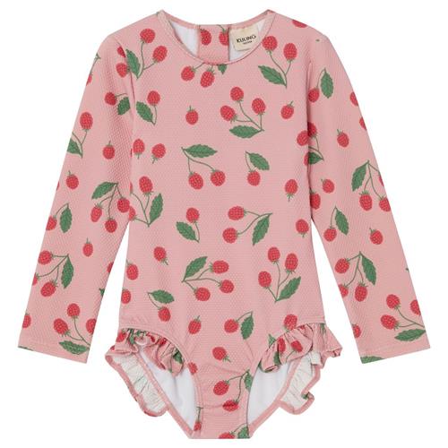 Kuling Antibes Mønstret Badedragt Med Hindbær Woody Rose 86/92 cm  Lyserød  86/92 cm  Unisex