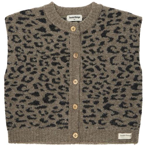 Se Tocoto Vintage Animal Print Knit Vest Brown 8 Y  Brun  8 år  Unisex ved Babyshop